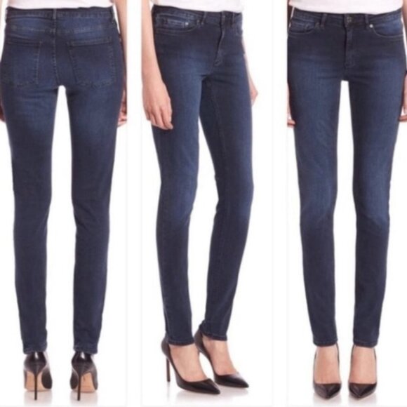 Acne Studios Skin 5 Deep Skinny Jeans Denim Size 26 Dark‎ Indigo Blue Stretch - Picture 1 of 12
